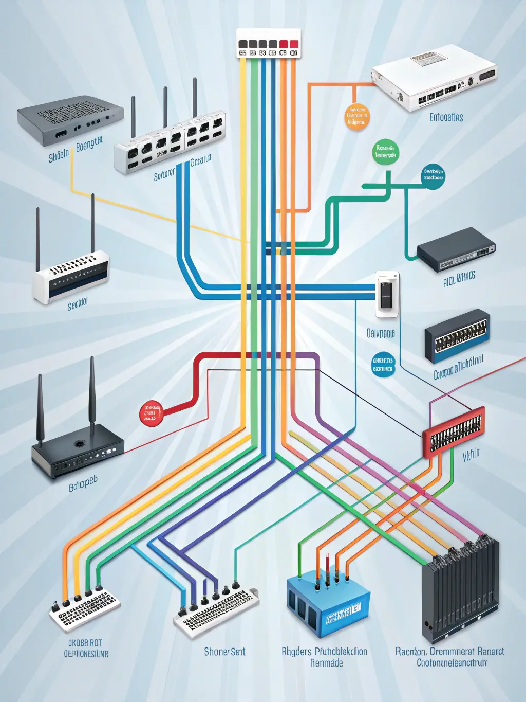 A network topology diagram showing interconnected devices, representing a Networking tutorial.